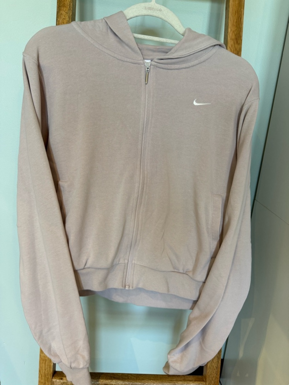 Nike Zip Up Hoodie Lavender Neutral Size S Athleisure